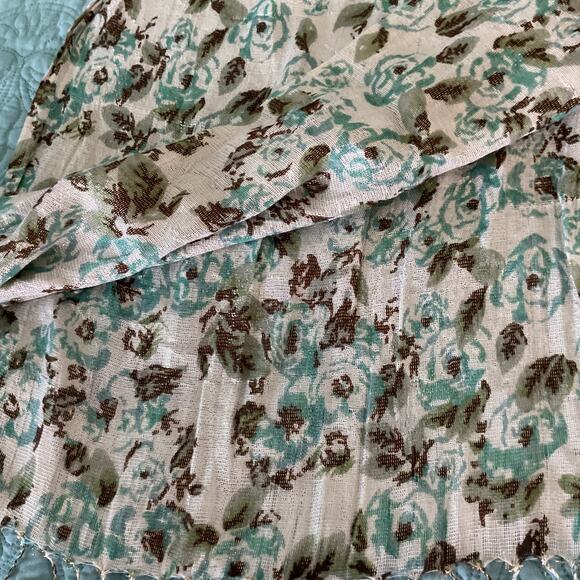 Charming Charlie Womens Tassel Rectangle Multicolor Scarf Floral Print 76 x 15 - Picture 6 of 8